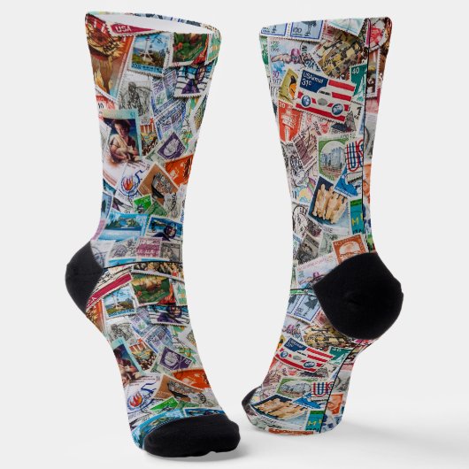 Chaussette Collection de timbres non triés (Angulaire)