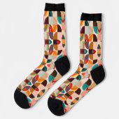 Chaussette Collection tendance Retro Carrés Abstraits (Gauche)