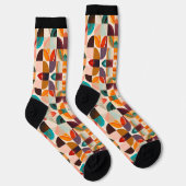 Chaussette Collection tendance Retro Carrés Abstraits (Droite)