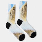 Chaussette Collie en Montagne (Rough) Peinture - Chien Art (Droite)