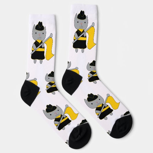 Chaussette Color Guard Gray Cat Black Yellow (Droite)
