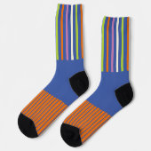 Chaussette Color Pop Stripes design rayé moderne (Gauche)