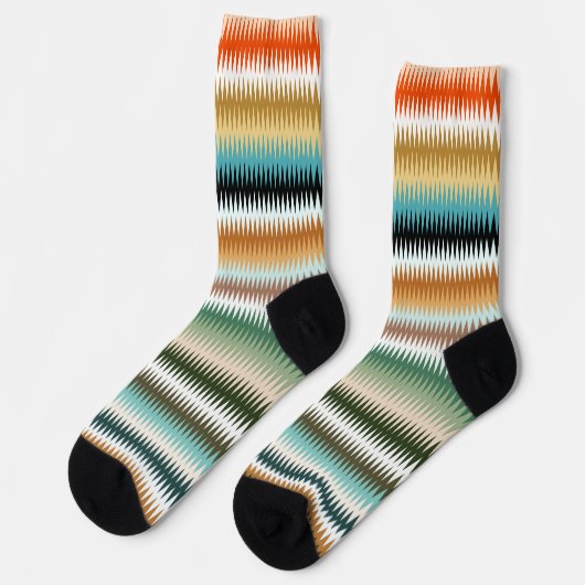 Chaussette COLORÉ Zigzag Multicolor Motif (Gauche)