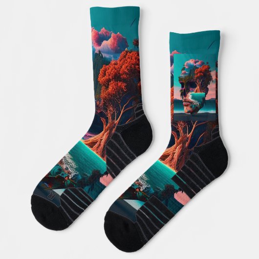 Chaussette Colored skull (Gauche)