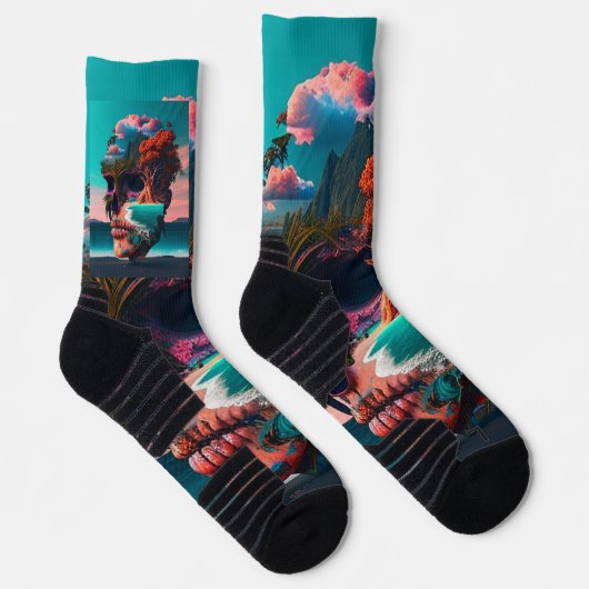 Chaussette Colored skull (Droite)