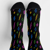 Chaussette Colorful 80's Neon Lightning Pattern  (Haut)