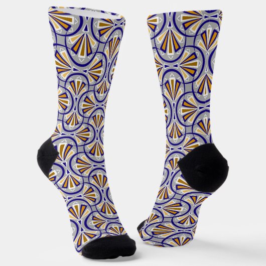 Chaussette Colorful art deco pattern. (Angulaire)
