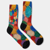 Chaussette Colorful Circular Patchwork Sock Design (Droite)