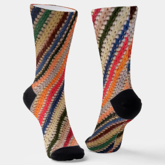 Chaussette Colorful Crochet Print
