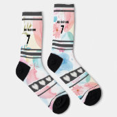 Chaussette Colorful  Flowers - Name Number Socks (Droite)