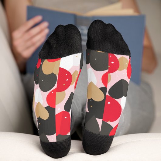 Chaussette Colorful Hearts Crew Socks