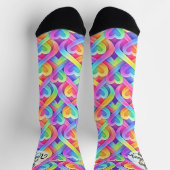 Chaussette Colorful Modern Hearts Pattern Valentine’s Day (Haut)