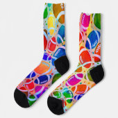 Chaussette Colorful pattern (Gauche)