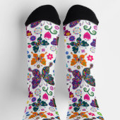 Chaussette Colorful Retro BVutterflies Motif (Haut)