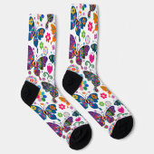 Chaussette Colorful Retro BVutterflies Motif (Droite)