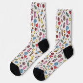 Chaussette Colorful Retro Cartoon Candy Pattern Socks (Gauche)