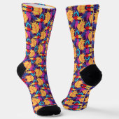 Chaussette Colorful socks feature a vibrant floral pattern (Angulaire)