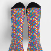 Chaussette Colorful socks with a jigsaw puzzle pattern (Haut)