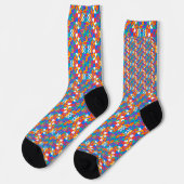 Chaussette Colorful socks with a vibrant geometric pattern (Gauche)