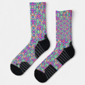 Chaussette Colorful socks with intricate geometric patterns  (Gauche)
