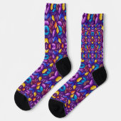 Chaussette Colorful socks with intricate, symmetrical pattern (Gauche)