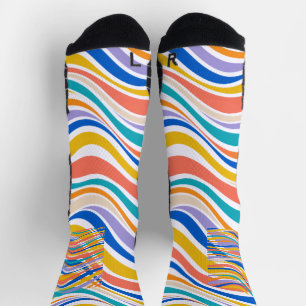 Chaussette Colorful Wavy Stripes
