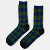 Chaussette Colquhoun tartan bleu vert plaid (Gauche)