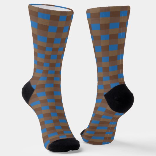 Chaussette Combinaison de Brown et Blue Color (Angulaire)