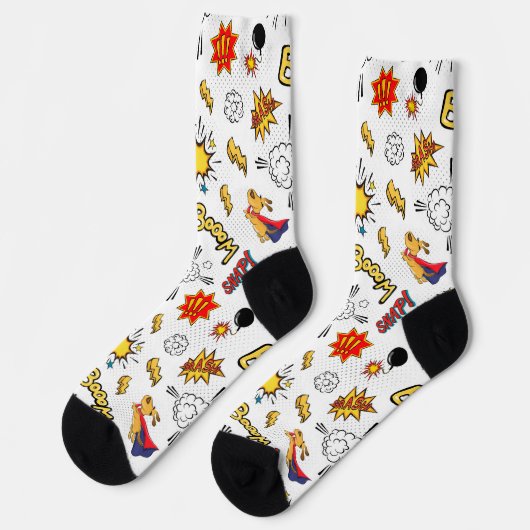 Chaussette Comic Book Pattern  (Gauche)