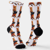Chaussette Commando Orange Cat (Angulaire)