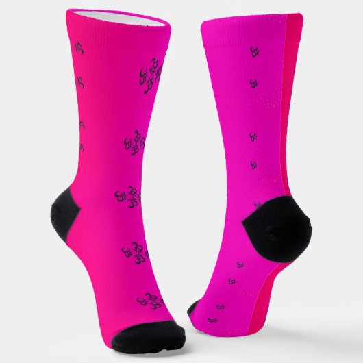 Chaussette Compas Om | Chaussettes Magenta (Angulaire)