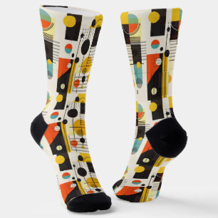 Chaussette Composition des formes géométriques colorées
