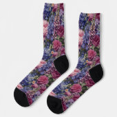 Chaussette Composition florale dense de jardin anglais (Gauche)