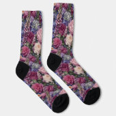 Chaussette Composition florale dense de jardin anglais (Droite)