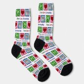 Chaussette Comptable de Noël Peace Love (Droite)