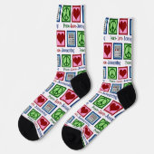Chaussette Comptable des mûres comptables Peace Love (Gauche)
