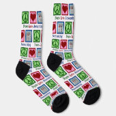 Chaussette Comptable des mûres comptables Peace Love (Droite)