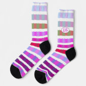 Chaussette Concepteur à rayures colorées (Gauche)
