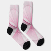 Chaussette Conception Abstraite de fractal rose pâle moderne (Droite)