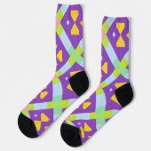 Chaussette Conception Abstraite Géométrique Colorée (Gauche)