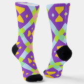 Chaussette Conception Abstraite Géométrique Colorée (Angulaire)