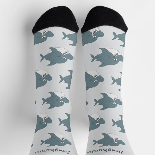 Chaussette Conception Chaussettes Requin (Haut)
