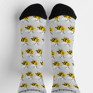 Chaussette Conception d'abeille personnalisée