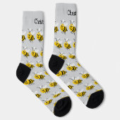 Chaussette Conception d'abeille personnalisée (Droite)