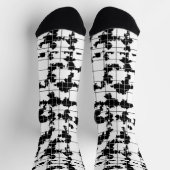 Chaussette Conception d'art abstrait organique noir et blanc (Haut)