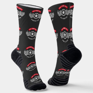 Chaussette Conception de badge de On Your Left Vintage Runnin