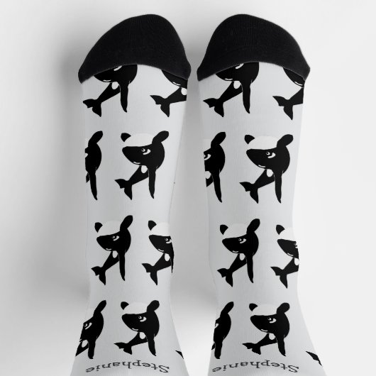 Chaussette Conception de baleine tueuse Chaussettes (Haut)