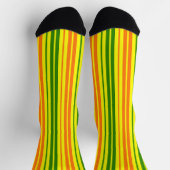 Chaussette Conception de bandes verticales orange jaune vert (Haut)