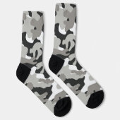 Chaussette Conception de camouflage noir, blanc, gris (Droite)