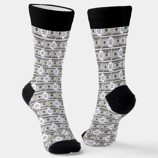 Chaussette Conception de carrelage avec votre image sur des i (Angulaire)